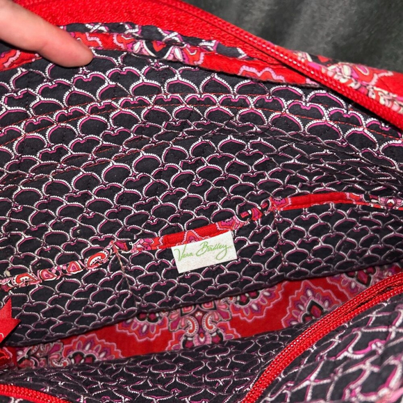 Vera Bradley Quilted Bowler Bag Frankly Scarlet - Picture 7 of 10